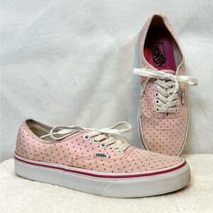 Vans Pink Polka Dot Lace Up Sk8t Sneakers Shoes / Mens Size 8 Women 9.5